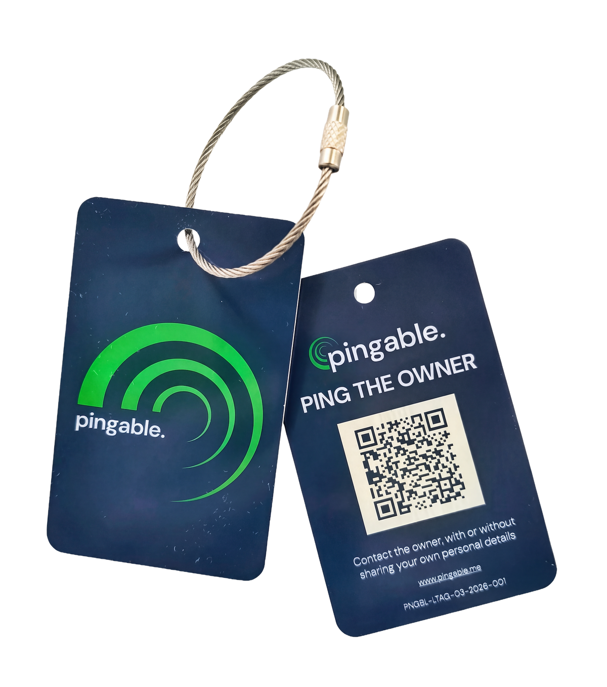 Pingable Metal Luggage Tag